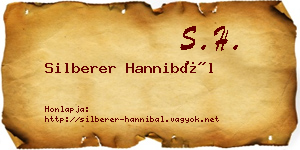 Silberer Hannibál névjegykártya